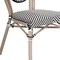 Flash Furniture Marseille Thonet French Bistro Stacking Chair, Black/White Textilene/Bamboo Print Alum Frame, 2PK 2-SDA-AD642002S-TXT-BLKWH-LTNAT-GG - alternate 2